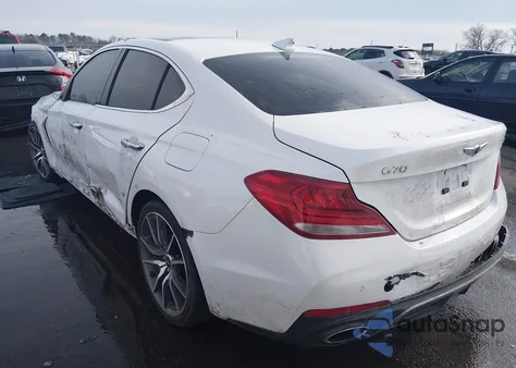 2020 Genesis G70 3.3T Rwd z USA, uszkodzony, nr VIN KMTG74LEXLU055871